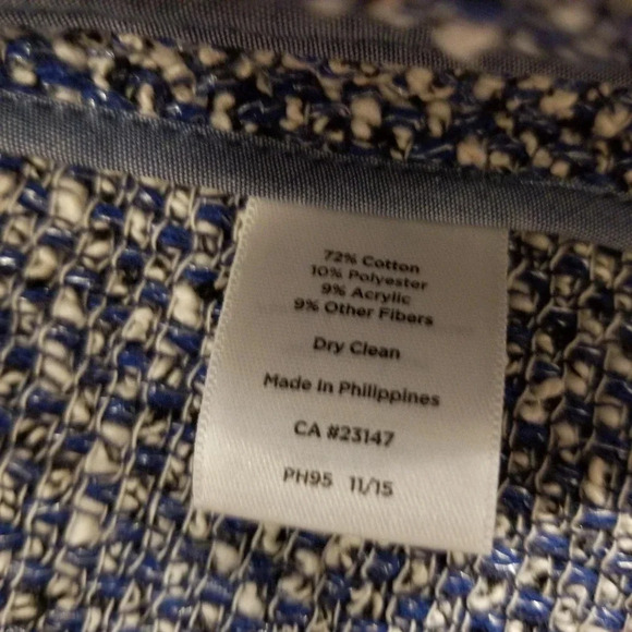 Talbots Open Cardigan Sweater Women's Size 1XP Blue Cotton Long Sleeves Pockets - Picture 5 of 11